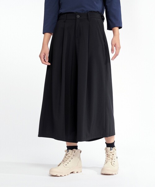 エーグル（AIGLE）/UVカット 速乾 ワンポイントロゴ刺繍 ワイドレッグ フレアパンツ / ドレープワイドパンツ セール】UVカット 速乾 ワンポイントロゴ刺繍 ワイドレッグ フレア