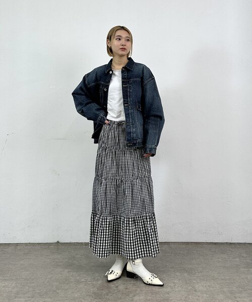 WHO'S WHO gallery ロングスカート WHO'S WHO gallery（フーズフーギャラリー）の「ギャザーロング