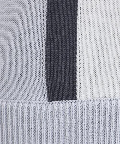 TAKEO KIKUCHI（タケオキクチ）の「カラーブロッキング プルオーバー ニット（ニット/セーター・メンズ・ライトグレー系4/グリーン系5/レッド系/ブラウン系5・01/02/03/04）」の14枚目の写真