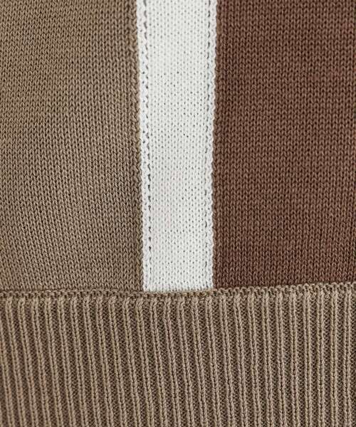 TAKEO KIKUCHI（タケオキクチ）の「カラーブロッキング プルオーバー ニット（ニット/セーター・メンズ・ライトグレー系4/グリーン系5/レッド系/ブラウン系5・01/02/03/04）」の8枚目の写真