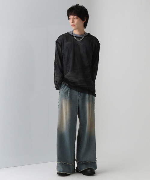 HARE(ハレ)の「クロスフリンジデニムパンツ(HARE)(デニムパンツ・メンズ・ブルー/グレー/ブラック・SMALL/MEDIUM)」の21枚目の写真