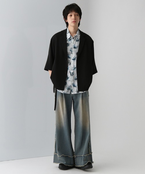 HARE(ハレ)の「クロスフリンジデニムパンツ(HARE)(デニムパンツ・メンズ・ブルー/グレー/ブラック・SMALL/MEDIUM)」の22枚目の写真