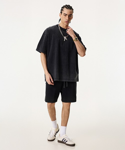 CORPUS TOKYO(コーパス トーキョー)の「【セットアップ対応】ヴィンテージウォッシュドTシャツ(Tシャツ/カットソー・メンズ・グレー/ダークブラウン/ブラック/ライトベージュ・3/1/2)」の10枚目の写真