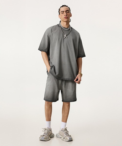 CORPUS TOKYO(コーパス トーキョー)の「【セットアップ対応】ヴィンテージウォッシュドTシャツ(Tシャツ/カットソー・メンズ・グレー/ダークブラウン/ブラック/ライトベージュ・3/1/2)」の14枚目の写真