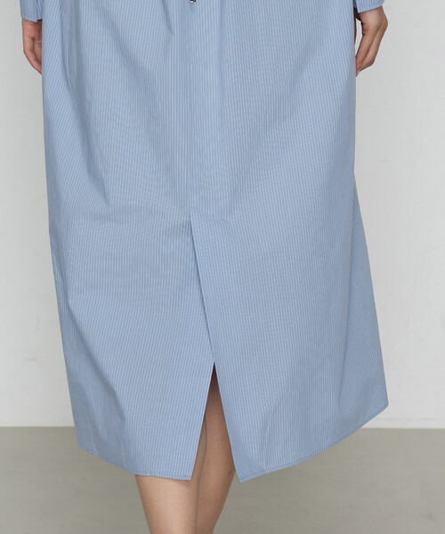 COMME CA（コムサ）の「コットンポプリンストライプ シャツワンピース（シャツワンピース・レディース・サックスブルー/ライトグレー・9号）」の14枚目の写真