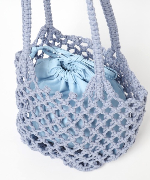 LOWRYS FARM(ローリーズファーム)の「マクラメキンチャクツキトート 284437(トートバッグ・レディース・ブルー/アイボリー/ピンク・FREE)」の14枚目の写真