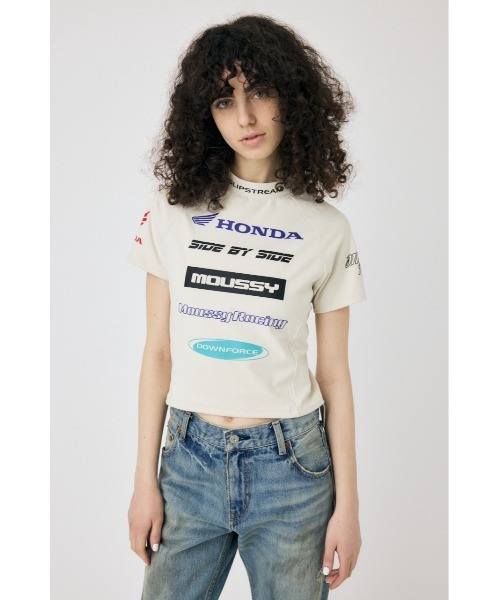 MOUSSY(マウジー)の「HONDA RACING TINY Tシャツ(Tシャツ/カットソー・レディース・ブラック/オフホワイト・FREE)」の13枚目の写真