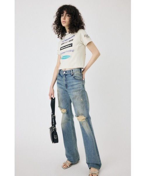 MOUSSY(マウジー)の「HONDA RACING TINY Tシャツ(Tシャツ/カットソー・レディース・ブラック/オフホワイト・FREE)」の15枚目の写真