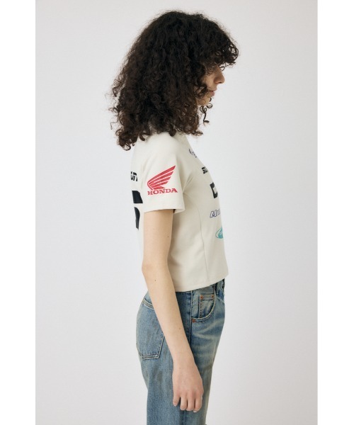 MOUSSY(マウジー)の「HONDA RACING TINY Tシャツ(Tシャツ/カットソー・レディース・ブラック/オフホワイト・FREE)」の19枚目の写真