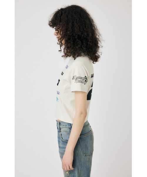 MOUSSY(マウジー)の「HONDA RACING TINY Tシャツ(Tシャツ/カットソー・レディース・ブラック/オフホワイト・FREE)」の20枚目の写真