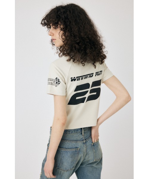 MOUSSY(マウジー)の「HONDA RACING TINY Tシャツ(Tシャツ/カットソー・レディース・ブラック/オフホワイト・FREE)」の21枚目の写真