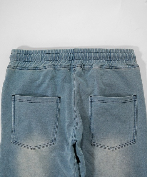 SOMEDIFF（サムディフ）の「カットデニムセットアップ メンズ フルジップパーカー ジョガーパンツ スウェット デニム 上下セット 春服 冬服（セットアップ・メンズ・ブラック/ブルー/インディゴブルー・M/L/XL/XXL）」の21枚目の写真