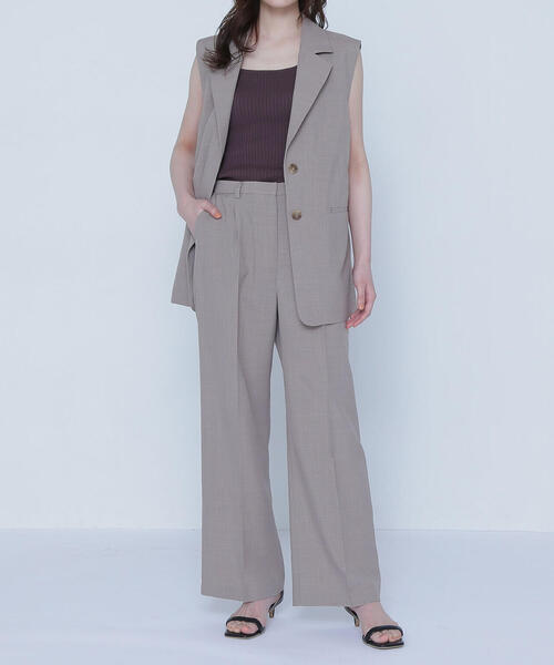 NATURAL BEAUTY BASIC（ナチュラルビューティーベーシック）の「◇セミフレアパンツ（その他パンツ・レディース・ネイビー/ブラウン・SMALL/MEDIUM/P/S）」の16枚目の写真