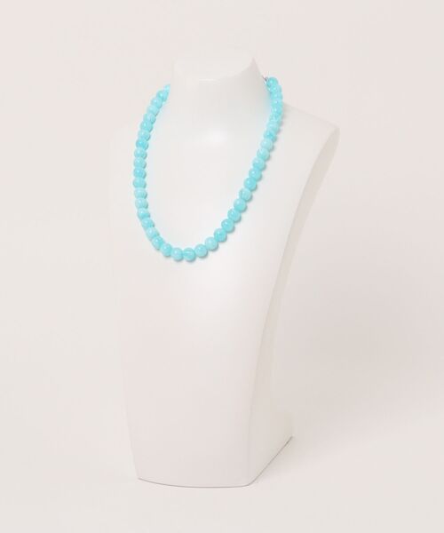 an meets zakka（アンミツザッカ）の「an meets zakka マーブルカラーパールネックレス(40cm)（ネックレス・レディース・ライトブルー/パープル/ブルー/オレンジ/イエロー/ピンク・ONESIZE）」の7枚目の写真