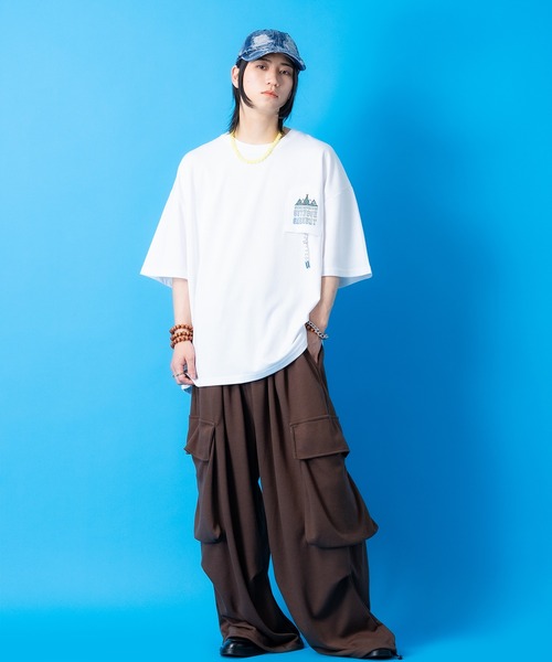 an meets zakka（アンミツザッカ）の「an meets zakka マーブルカラーパールネックレス(40cm)（ネックレス・レディース・ライトブルー/パープル/ブルー/オレンジ/イエロー/ピンク・ONESIZE）」の9枚目の写真