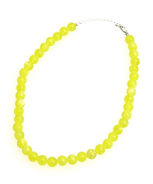 an meets zakka（アンミツザッカ）の「an meets zakka マーブルカラーパールネックレス(40cm)（ネックレス・レディース・ライトブルー/パープル/ブルー/オレンジ/イエロー/ピンク・ONESIZE）」の15枚目の写真