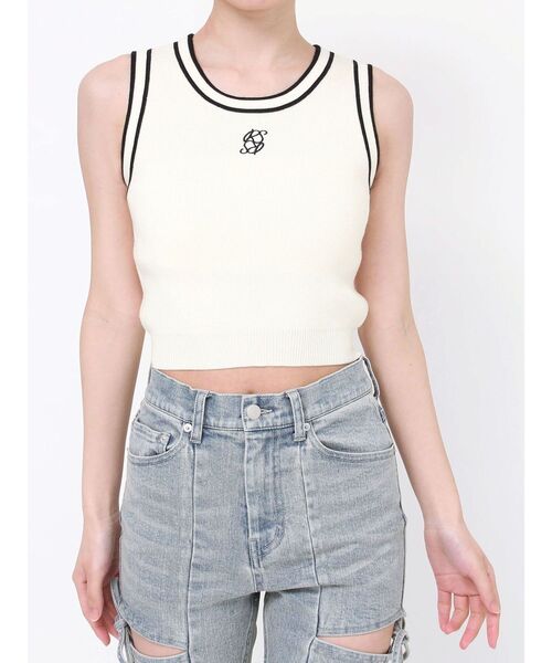 RESEXXY(リゼクシー)の「バイカラーアメスリニット(タンクトップ・レディース・ホワイト/ブラック/ブルー・FREE)」の19枚目の写真