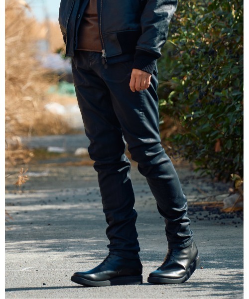 wjk（ダヴルジェイケイ）の「coating draping pants（その他パンツ・メンズ・ブラック/ネイビー・SMALL/MEDIUM/LARGE/X-LARGE）」の2枚目の写真