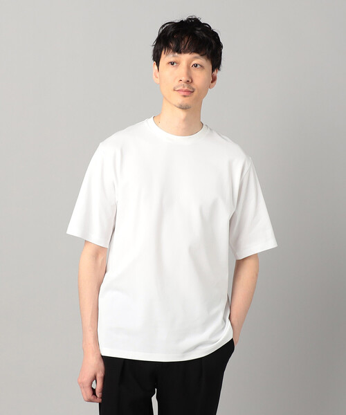 COMME CA MEN（コムサメン）の「和歌山編み コットンスムース クルーTシャツ（Tシャツ/カットソー・メンズ・ブラック/グリーン/ホワイト・L/M）」の2枚目の写真