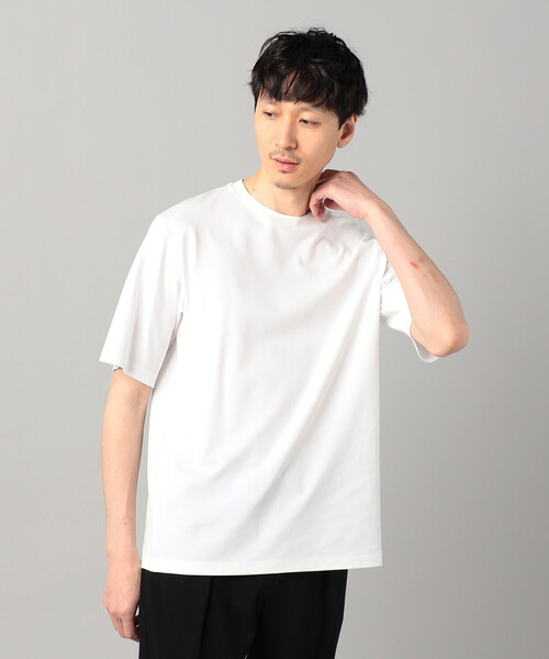 COMME CA MEN（コムサメン）の「和歌山編み コットンスムース クルーTシャツ（Tシャツ/カットソー・メンズ・ブラック/グリーン/ホワイト・L/M）」の5枚目の写真