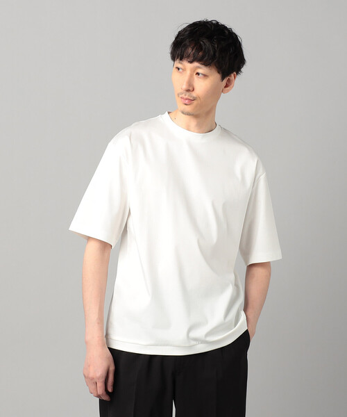 COMME CA MEN（コムサメン）の「和歌山編み コットンスムース クルーTシャツ（Tシャツ/カットソー・メンズ・ブラック/グリーン/ホワイト・L/M）」の7枚目の写真