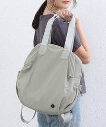 Cinderella（シンデレラ）の「トートバッグ リュック レディース 巾着 ファスナー A4 ナイロンバッグ エコバッグ ショルダーバッグ 手提げバッグ 仕切りトートバッグ ビジネスバッグ オフィス エコバッグ かわいい おしゃれ シンプル 無地 20代 30代 40代 50代 60代 黒（トートバッグ）」