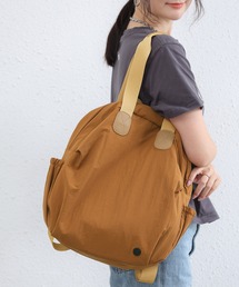 Cinderella（シンデレラ）の「トートバッグ リュック レディース 巾着 ファスナー A4 ナイロンバッグ エコバッグ ショルダーバッグ 手提げバッグ 仕切りトートバッグ ビジネスバッグ オフィス エコバッグ かわいい おしゃれ シンプル 無地 20代 30代 40代 50代 60代 黒（トートバッグ）」