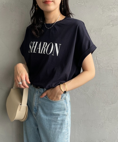 ロゴ（SHARON）Tシャツ（マイカ＆ディール） MICA&DEAL】「SHARON」ロゴTシャツ