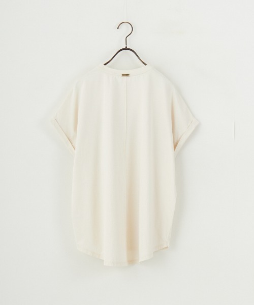 tシャツ 「MICA＆DEAL/マイカアンドディール」 SHARON ロールスリーブロゴプリントTシャツ レディース MICA&DEAL tシャツ 「MICA＆DEAL/マイカアンドディール」 SHARON