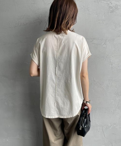 tシャツ 「MICA＆DEAL/マイカアンドディール」 SHARON ロールスリーブロゴプリントTシャツ レディース セール】[MICA&DEAL/マイカアンドディール] SHARON ロール