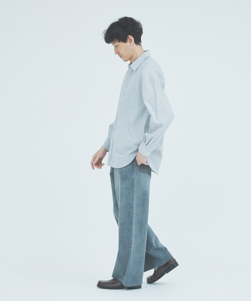 JOURNAL STANDARD(ジャーナルスタンダード)の「STILL AUTHENTIC / スティルオーセンティック レギュラーカラーシャツ(シャツ/ブラウス・メンズ・ホワイト系その他/ブルー系その他/ホワイト×ホワイト/チャコールグレー・SMALL/MEDIUM/LARGE)」の6枚目の写真