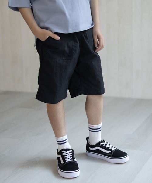 NAVY(ネイビー)の「【 水陸両用 】はっ水 ナイロンショートパンツ 丈夫で軽量(その他パンツ・キッズ・ネイビー/ベージュ/ブラック/カーキ/チャコールグレー・120/130/140/150/160)」の11枚目の写真