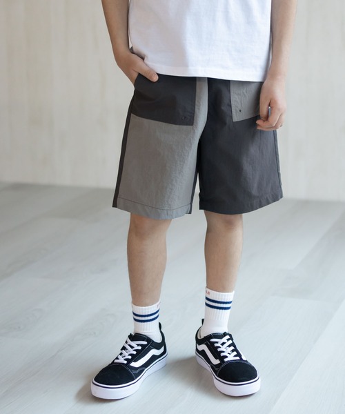 NAVY(ネイビー)の「【 水陸両用 】はっ水 ナイロンショートパンツ 丈夫で軽量(その他パンツ・キッズ・ネイビー/ベージュ/ブラック/カーキ/チャコールグレー・120/130/140/150/160)」の7枚目の写真