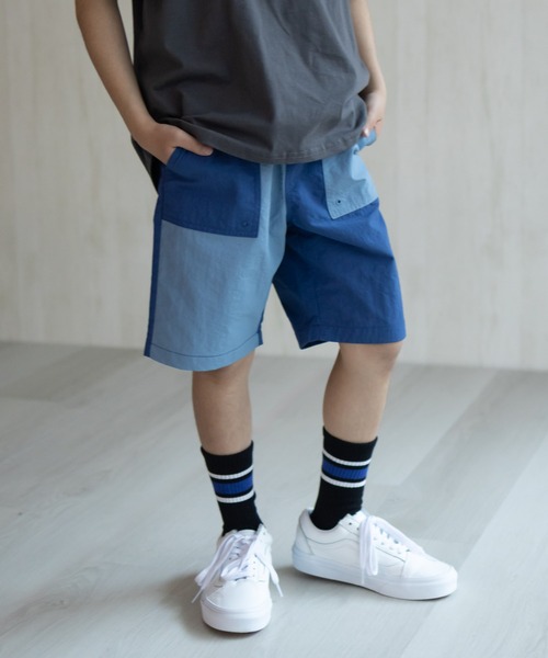 NAVY(ネイビー)の「【 水陸両用 】はっ水 ナイロンショートパンツ 丈夫で軽量(その他パンツ・キッズ・ネイビー/ベージュ/ブラック/カーキ/チャコールグレー・120/130/140/150/160)」の22枚目の写真