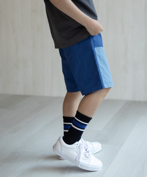NAVY(ネイビー)の「【 水陸両用 】はっ水 ナイロンショートパンツ 丈夫で軽量(その他パンツ・キッズ・ネイビー/ベージュ/ブラック/カーキ/チャコールグレー・120/130/140/150/160)」の21枚目の写真