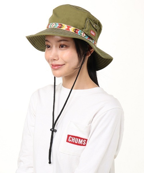CHUMS（チャムス）の「CHUMS/チャムス ハット Fes Hat フェスハット CH05-1432（ハット・メンズ・マルチ/オリーブ/ブラック・FREE）」の12枚目の写真