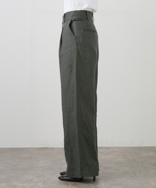 La TOTALITE（ラトータリテ）の「【洗える】TICCA /ティッカ リネンワイドタックパンツ（その他パンツ・レディース・カーキ/ベージュ・36/38）」の16枚目の写真
