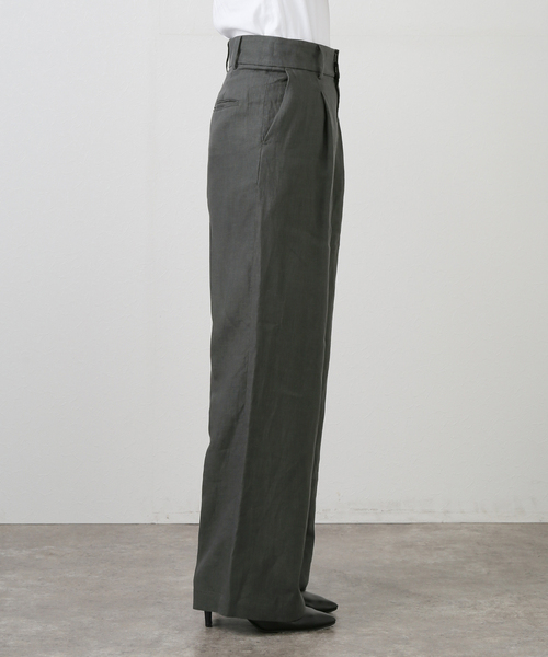 La TOTALITE（ラトータリテ）の「【洗える】TICCA /ティッカ リネンワイドタックパンツ（その他パンツ・レディース・カーキ/ベージュ・36/38）」の14枚目の写真