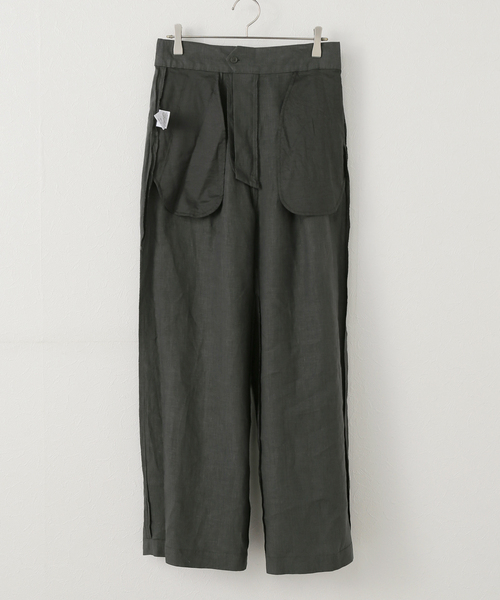 La TOTALITE（ラトータリテ）の「【洗える】TICCA /ティッカ リネンワイドタックパンツ（その他パンツ・レディース・カーキ/ベージュ・36/38）」の9枚目の写真