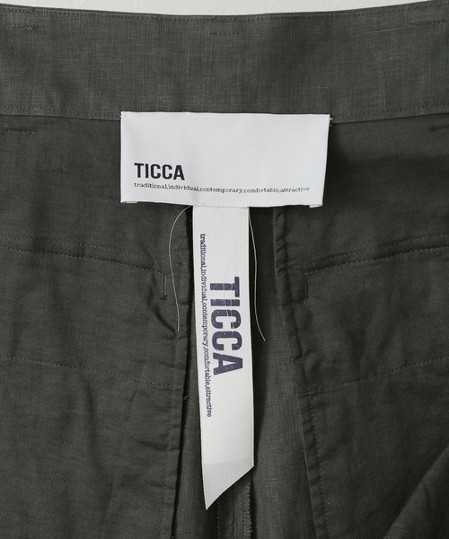 La TOTALITE（ラトータリテ）の「【洗える】TICCA /ティッカ リネンワイドタックパンツ（その他パンツ・レディース・カーキ/ベージュ・36/38）」の8枚目の写真