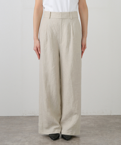 La TOTALITE（ラトータリテ）の「【洗える】TICCA /ティッカ リネンワイドタックパンツ（その他パンツ・レディース・カーキ/ベージュ・36/38）」の6枚目の写真