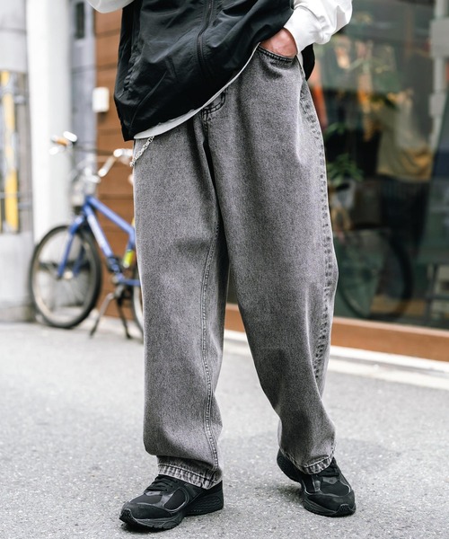ルーズシルエットワイドデニムパンツ（デニムパンツ）｜Rocky Monroe