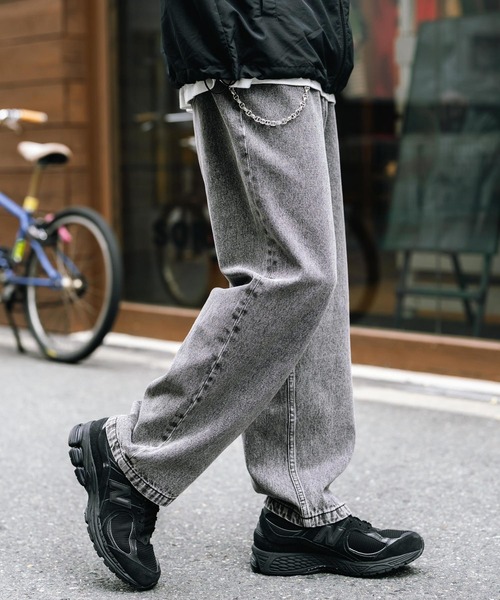 ルーズシルエットワイドデニムパンツ（デニムパンツ）｜Rocky Monroe