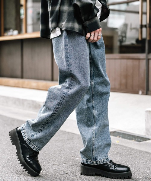 ルーズシルエットワイドデニムパンツ（デニムパンツ）｜Rocky Monroe