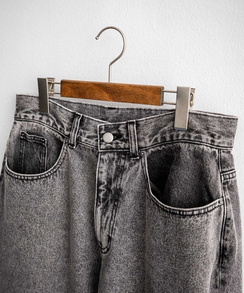 ルーズシルエットワイドデニムパンツ（デニムパンツ）｜Rocky Monroe