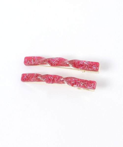 niko and...（ニコアンド）の「ツイストラメヘアクリップ（バレッタ/ヘアクリップ・レディース・グリーン/レッド/グレー/ブラック・0）」の4枚目の写真