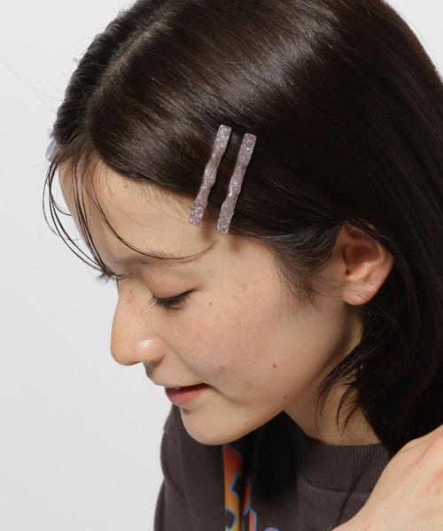 niko and...（ニコアンド）の「ツイストラメヘアクリップ（バレッタ/ヘアクリップ・レディース・グリーン/レッド/グレー/ブラック・0）」の5枚目の写真