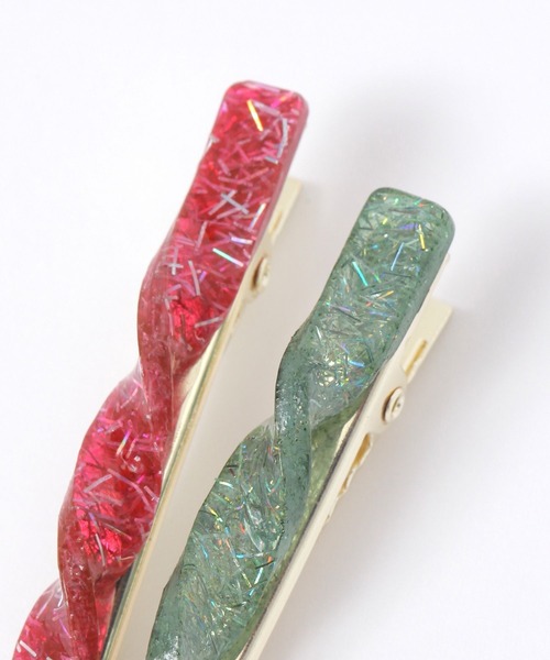 niko and...（ニコアンド）の「ツイストラメヘアクリップ（バレッタ/ヘアクリップ・レディース・グリーン/レッド/グレー/ブラック・0）」の11枚目の写真