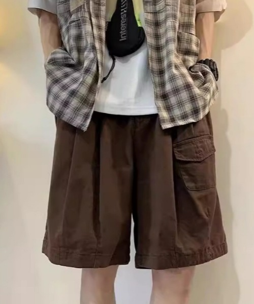 MGV(エムジーヴィー)の「フラップポケットハーフパンツ(その他パンツ・メンズ・ブラック/ブラウン/ベージュ・MEDIUM/LARGE/X-LARGE)」の3枚目の写真