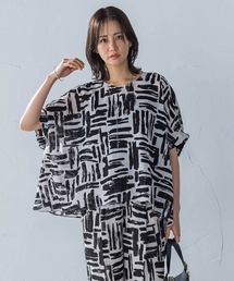 LAUTREAMONT | 麻調ボイルプリントブラウス≪洗濯機で洗える≫(シャツ/ブラウス)